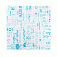 Feuille ingraissable pour burger Parole bleu 31x31cm - par 1000