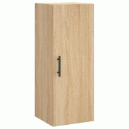 Helloshop26 - Armoire murale design pratique espace de rangement 34,5 x 34 x 90 cm en bois d'ingénierie chêne sonoma 02_0048675 - Bois massif 300023