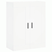Helloshop26 - Armoire murale élégante 69,5 x 34 x 90 cm grand espace de rangement design contemporain en bois blanc 02_0048924 - blanc aluminium 300