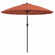 Helloshop26 - Parasol d'extérieur et mât avec aluminium 270 cm terre cuite 02_0008284 - aluminium 3000442847765