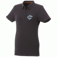Polo boutonné manches courtes femme Atkinson 38105893 - tissu extensible et col assorti Polo boutonné manches courtes femme Atkinson 38105893 - tissu extensible et col assorti