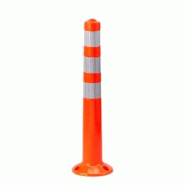 Poteau de signalisation RENFORCE - Ø 80 mm - Hauteur 750 mm - 3 Bandes réfléchissantes Poteau de signalisation RENFORCE - Ø 80 mm - Hauteur 750 mm - 3 Bandes réfléchissantes