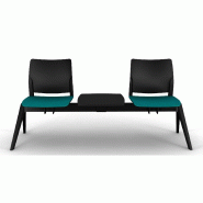 Poutre d'accueil mixte Adela - Sokoa - Gris foncé, 2 places + 1 tablette_0