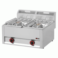 RM GASTRO Fourneau à gaz 2x brûleur sans soubassement REDFOX - SP 62 GLS - REDFOX - 0615402616126