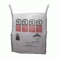 Sac à gravats big bag pour déchets amiantés a01e 90x90x105cm polypropylène et sache pe interne cousue capacité 1000kg