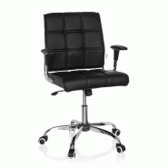Siège de bureau / siège tournant ERNESTO similicuir noir hjh OFFICE - noir plastique 719000