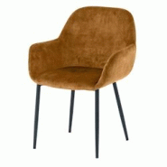 SIT Möbel Ensemble de 2 fauteuils en velours SIT | Accoudoirs évasés | Revêtement en velours jaune | Pieds en métal noir | L 48 x P 57 x H 84 cm SIT Möbel Ensemble de 2 fauteuils en velours SIT | Accoudoirs évasés | Revêtement en velours jaune | Pieds en métal noir | L 48 x P 57 x H 84 cm