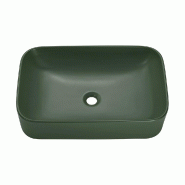 STELLAMEUBLES Vasque à poser rectangulaire Kaki céramique 60cm KAMA - 3667335110889