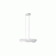 Suspension LED 45 W en acrylique transparent, design moderne, diamètre 70 cm, 2290 lm, lumière chaude 3000 K, hauteur réglable jusqu'à 150 cm - Pe