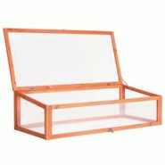 Tectake Serre Châssis de Jardin pour Carré Potager 115 x 53 x 34 cm marron - 403231 - marron Bois massif 403231 Tectake Serre Châssis de Jardin pour Carré Potager 115 x 53 x 34 cm marron - 403231 - marron Bois massif 403231