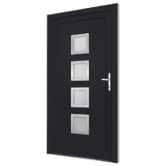 Vidaxl porte d'entrée anthracite 108x208 cm pvc 3187860