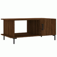 VidaXL Table basse chêne marron 90x50x40 cm bois d'ingénierie Modèle Flex Soleil - 829499