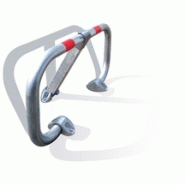 Bloc parking en acier galvanisé - 6308809 - Tube 50 mm avec bande réflecto rouge et pieds téléscopiques_1