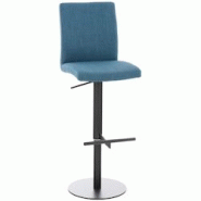 CLP Tabouret de bar Cadiz en Tissu Noir/Bleu - bleu textile 308608 CLP Tabouret de bar Cadiz en Tissu Noir/Bleu - bleu textile 308608