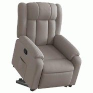 Fauteuil inclinable taupe tissu Modèle Xalmora - 8721012178120