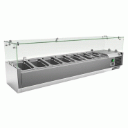 Gastro-Inox Vitrine réfrigérée à poser en acier inoxydable 7 x GN1/4 - 7445908515585