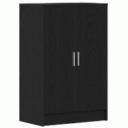 Helloshop26 - Armoire à chaussures élégante rangement pratique 60 x 35 x 92 cm en bois d'ingénierie noir 02_0051801 - noir Bois massif 3000237099454