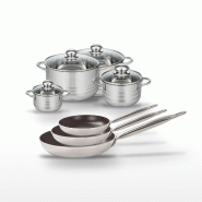 Lot Poêles 24/28/32 cm & Faitouts 12/16/20/24 cm Elo Bistro Line - gris 3176239986563