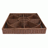 Manne polypro 16 cases "Rueda" chocolat 80x80x12cm