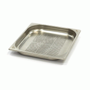 Maxima Récipient gastronorm - 2/3 GN - profondeur 4 cm - acier inoxydable - perforé – 35.3 × 32.5 × 4 cm - AKS-09367669