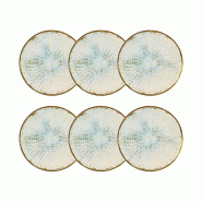 Novastyl - Lot 6 assiettes plates mineral 26cm en faience - 3256391061091 Novastyl - Lot 6 assiettes plates mineral 26cm en faience - 3256391061091