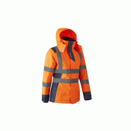 Parka femme - HORA - 300D Oxford 100% PES enduit PU + Matelassage 160g/m2 - Orange HV/Marine - COVERGUARD | 5HOR170 Parka femme - HORA - 300D Oxford 100% PES enduit PU + Matelassage 160g/m2 - Orange HV/Marine - COVERGUARD | 5HOR170
