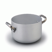 Pentole Agnelli, Casserole haute en aluminium 3 mm pour induction, 2 poignées, 24 cm, ALMA104PI24 - aluminium ALMA104PI24 Pentole Agnelli, Casserole haute en aluminium 3 mm pour induction, 2 poignées, 24 cm, ALMA104PI24 - aluminium ALMA104PI24