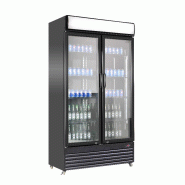 Réfrigérateur 2 portes en verre bez-780 gd noir l1120 7455.1394 COMBISTEEL
