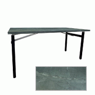 RestooTab - Table pliable Tambu 160x80cm marbre jade - vert Bois manufacturé TB-TAMBU-16080M-MB.JAD
