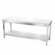 Table de travail en inox 1800x700 mm avec plaque de découpe blanche PREMIUM - GOLDINOX - gris inox 3701770840953