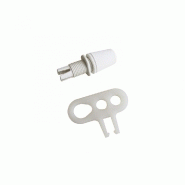 Chape de suspension tibelec, plastique, blanc