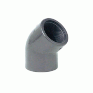 Coude 45° PVC taraudé PN 16 - Référence 01HFVC - Diamètre 1/2" Coude 45° PVC taraudé PN 16 - Référence 01HFVC - Diamètre 1/2"