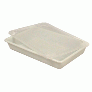 Couvercle pour bac 3 Litres - transparent 35.5 X 24 cm - norme contact alimentaire - Polypropylène - Fabriqué en France