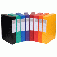 Exacompta Lot de 10 Boîte à élastique CARTOBOX NATURE FUTURE, carte lustrée, dos de 60, coloris assortis - 16000H_0