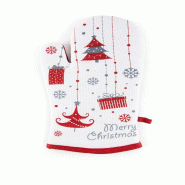 Excelsa Gant de four Merry Christmas coton 32xH2x18 cm multicolore - multicolore textile 65433