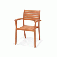 Fauteuil de jardin Orlando Bois d'eucalyptus – MTF – Empilable – 2NAB2197