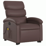 Fauteuil inclinable de massage Marron Similicuir Modèle Merdelora - 8721012165373