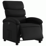 Fauteuil inclinable électrique Noir Similicuir Modèle Corviora - 8721012165144