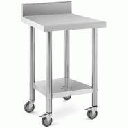 Helloshop26 - Table de travail inox premium 60 x 60 cm 120 kg dosseret acier inoxydable argenté 14_0010027 - argenté inox 3000221962467