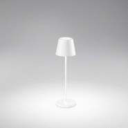 Lampe de table LED rechargeable 2 W 3000 K IP54, série 8124, blanc mat, design moderne en métal, intensité variable par simple pression - Perenz - Lampe de table LED rechargeable 2 W 3000 K IP54, série 8124, blanc mat, design moderne en métal, intensité variable par simple pression - Perenz -