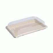 Packnwood FHC - 200Pcs - Barquette pulpe Bagasse avec couvercle PS transparent "Itto" - 216x135x40mm Packnwood FHC - 200Pcs - Barquette pulpe Bagasse avec couvercle PS transparent "Itto" - 216x135x40mm