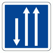 Panneau C29b - Présignalisation