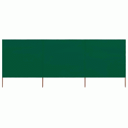 Paravent 3 panneaux Tissu 400 x 80 cm Vert Modèle Ombre Kappa Prime - 47141