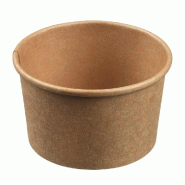 Pot à glace Ecokraft carton laminé naturel 205ml - par 1000