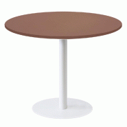 RestooTab - Table Rome XL blanc Ø110cm rosso jaipur fenix - rouge Bois manufacturé TB-ROMXL1-R110M-ROSS.J