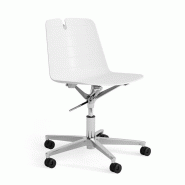 Siège giratoire sur roulettes Mindy. - Blanc_1