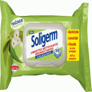 SOLIGERM lingettes nettoyantes desinfectantes parfum eucalyptus x100 - 3346024709220