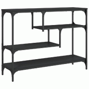 Table console noir 100x30x75 cm bois d'ingénierie Modèle Atlas Master Frame - 838913