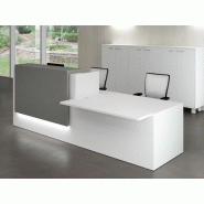 Banque d'accueil Z2 blanche avec accès handicapés - Officity - 206, Gris clair, Droite, Blanc_1