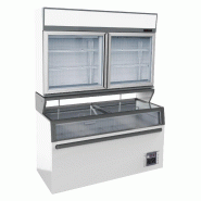 Chambre murale frigorifiques blanc 2 portes en verre l1454mm 7455.2520 COMBISTEEL